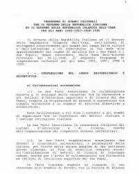Executive program for the 1996-1999 years